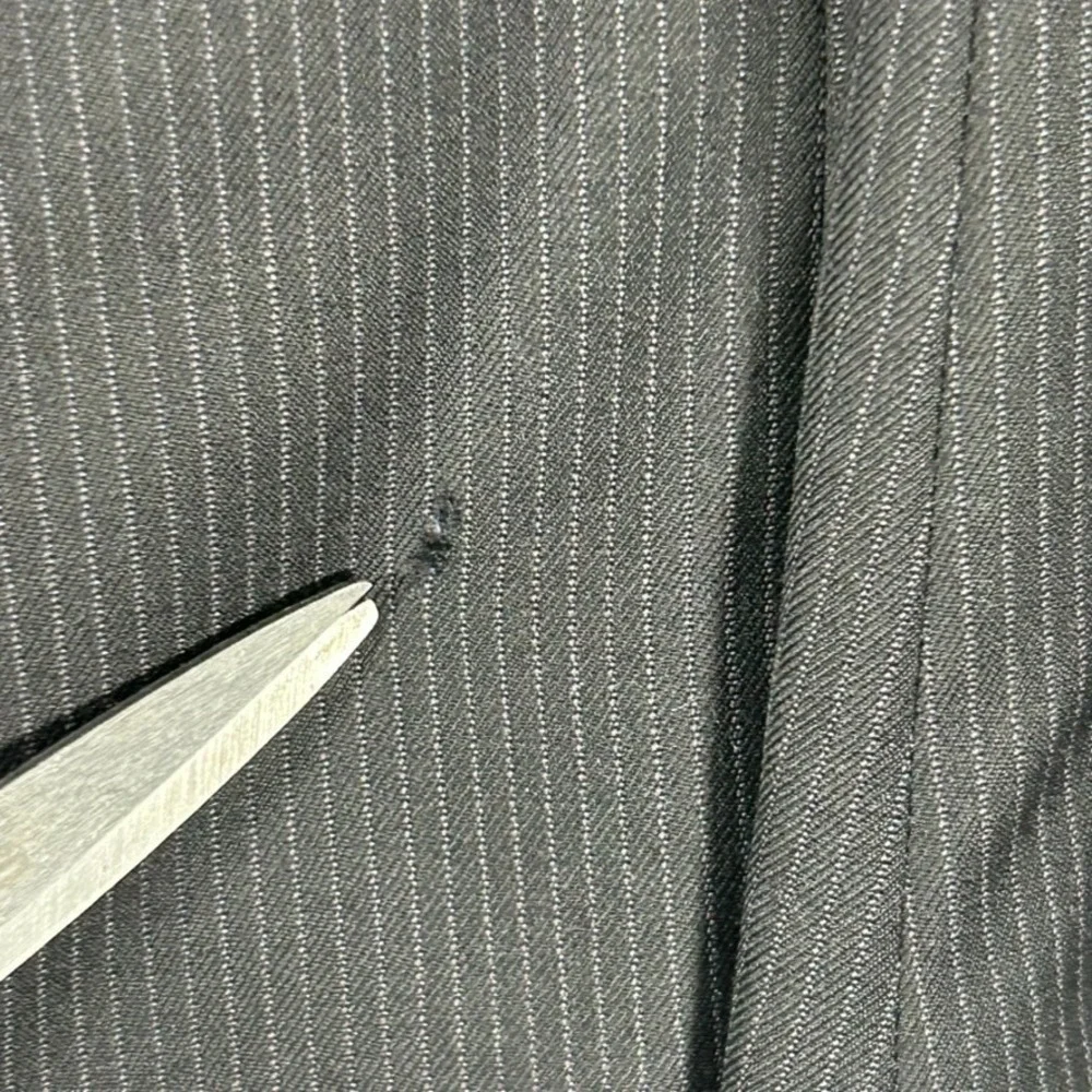 Ermenegildo Zegna Blazer Men 46L Black Striped Wool Sport Coat Designer Italy